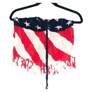 Strapless American Flag shirt, size medium